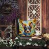 Australian Cattle Dog in Sunflowers Throw Pillow Machine Washable, Indoor Outdoor Decorative Pillow for Couch, Bed or Patio, 14Hx14W