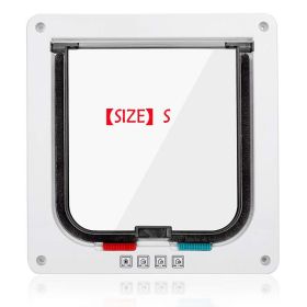 Door Flap pet hole dog door two-way free access doorway installation glass wooden door (select: Cat Door Flap-S)