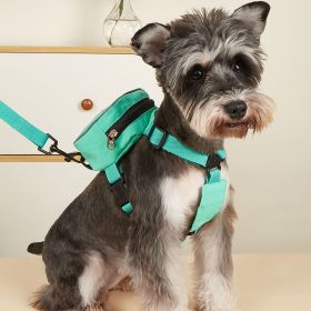 Pet Harness And Leash Set For Dog; No Pull Dog Vest Harness With Backpack; Cute Dog Leash (Color: Lavender, size: L)
