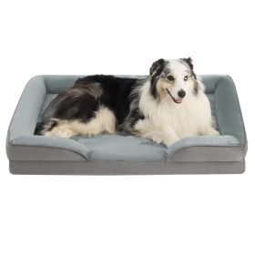 Pet Dog Bed Soft Warm Plush Puppy Bed Cozy Nest Sofa Non-Slip Bed Cushion Mat Removable Washable Cover Waterproof Lining For Small Medium Dog (size: L)